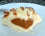 Une image de l'étape 4 de Flan healthy chocolat blanc au cœur beurre de cacahuètes.