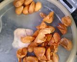 A picture of step 2 of Almond burfi.