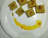 A picture of step 9 of Cauliflower kesariya Burfi.