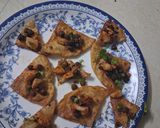 A picture of step 7 of Tortilla papdi chaat.