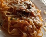 Foto del paso 7 de la receta 🍜Tagliatelle con bacon 🥓🥓en salsa de queso 🧀 y tomate🍅