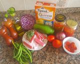 Foto del paso 1 de la receta: Ensalada "Violeta" con quinoa y Kanikama #recetariocamino