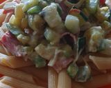 Une image de l'étape 7 de Pâte au blé complet courgette bacon lait de coco.