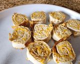 A picture of step 2 of Air fried chicken pinwheels.