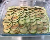 Une image de l'étape 13 de Gratin de courgettes et pommes de terre au lomo et roquefort.