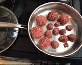 A picture of step 1 of Penne Pasta with Meatballs in Puerto Rican-Style Sauce.