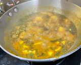 A picture of step 6 of Kadai paneer.