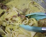 Gambar langkah 4 resipi Smoked Beef Creamy Pasta.