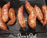 A picture of step 1 of Avocado Salsa stuffed Roasted Sweet Potatoes in 30 minutes.