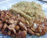 Foto del paso 11 de la receta: Ventresca con quinoa y cebolla al borges con piñones.🤍