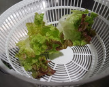 Foto del paso 8 de la receta: Cena ligera de ensalada de quinoa, lechuga hoja de roble y huevo