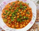 A picture of step 4 of Chana Chilli.