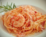 Foto del paso 7 de la receta: Espaguetis con bacon y gambas