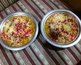 A picture of step 8 of Misal chaat.