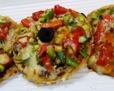 A picture of step 3 of Multi grain Pizza bites.