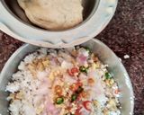 A picture of step 1 of Coconut namkin somosa.