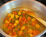 A picture of step 3 of Turnip and Mixed Vegetable Curry.