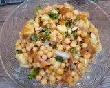 A picture of step 3 of Chatpata chana chat ❤❤.