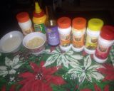 A picture of step 1 of Marinated wet fried chicken #4weekchallenge.