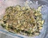 Une image de l'étape 9 de Flan de courgettes au bœuf, oignon de roscoff et romarin.