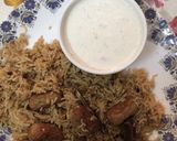A picture of step 3 of Cocktail chicken sausages in rice biryani.