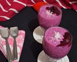 A picture of step 8 of Pink Dragon fruit Sago pudding dessert.