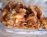 A picture of step 8 of Karhi pakora yellow savoury.