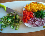 Foto del paso 3 de la receta: 🍕🌈Pizzeta Arcoíris 🌈🍕de harina de arroz 🍚 gluten free