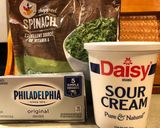 A picture of step 1 of Creamy Spinach Quesadillas.