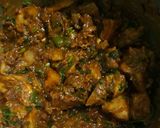 A picture of step 5 of Mbuzi Ulaya Fry with Honey.