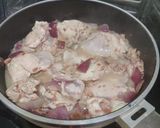 A picture of step 3 of Chicken Pörkölt (Hungarian paprika stew).