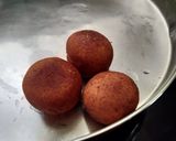 A picture of step 3 of Stuffed Gulab jam with coconut jaggery.