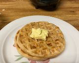 A picture of step 4 of Vegan/ Vegetarian waffle Pancake.