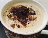 A picture of step 2 of Hot White flat coffee.