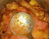 A picture of step 6 of Aloo gosht.