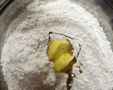 A picture of step 1 of Dal baati in appe pan.