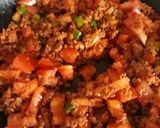 A picture of step 1 of Nachos with Chorizo and Jalapeños.