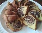 Foto langkah ke 15 dari resep Marble Cake no Emulsifier.