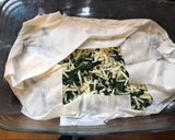 A picture of step 8 of Turkish style Spinach and Cheese Borek.