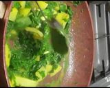 A picture of step 13 of Saag Aloo (spinach & patato curry.