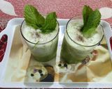 A picture of step 2 of Cucumber Mint Cooler Mocktail.