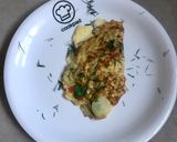 A picture of step 5 of Cheese omelet with vegetables.