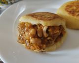 Foto del paso 1 de la receta: Arepas🫓 de maíz🌽tierno rellenas de dip de🫘frijol zanahoria🥕 y pimientos🌶️ tatemados🥙🌯