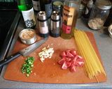 A picture of step 1 of Student pasta.