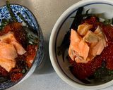 A picture of step 4 of Oyako Don (Salmon parents and child) 親子丼.