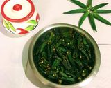 A picture of step 7 of Mustard Okra / Bhindi.