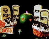 A picture of step 4 of Graveyard Muffin.