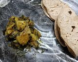A picture of step 7 of Spring Onion Aloo sabji.