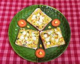 A picture of step 8 of Carrot and Corn Open Sandwich.