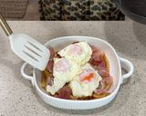 A picture of step 5 of SPANISH TAPA 4 INGREDIENTS - Huevos Rotos con Jamón | Potatoes with Eggs and Spanish Ham.